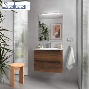 Meuble de salle de bains 2 tiroirs MONTERREY 700 NOYER MAYA - SALGAR 102938