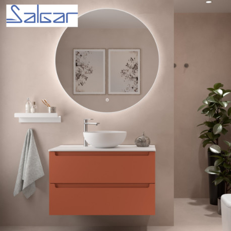 Meuble de salle de bains 2 tiroirs MONTERREY 900 TERRACOTA - SALGAR 103614