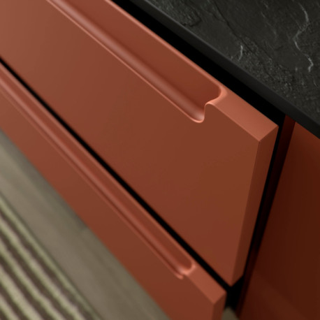 Meuble de salle de bains 2 tiroirs MONTERREY 800 TERRACOTA - SALGAR 103613