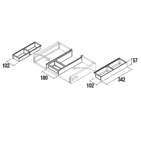 Meuble de salle de bains 2 tiroirs MONTERREY 900 TERRACOTA - SALGAR 103614