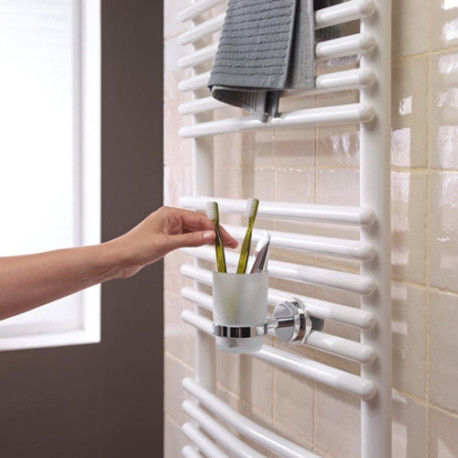 Porte gobelet à accrocher sur sèche-serviettes chromé - Thermor 498020