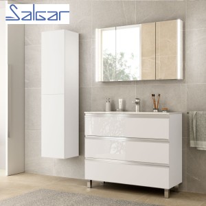 Meuble de salle de bains 3 tiroirs SPIRIT 1000 BLANC BRILLANT - SALGAR 102762
