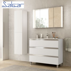 Meuble de salle de bains 3 tiroirs SPIRIT 1000 WHITE COTTON - SALGAR 102765