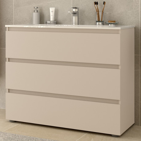 Meuble de salle de bains 3 tiroirs SPIRIT 1000 MACCHIATO - SALGAR 103486