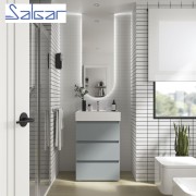 Meuble de salle de bains 3 tiroirs SPIRIT 700 Blue Fog - SALGAR 103488