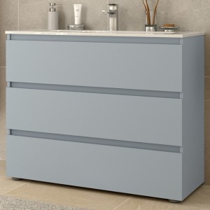 Meuble de salle de bains 3 tiroirs SPIRIT 1000 Blue Fog - SALGAR 103491