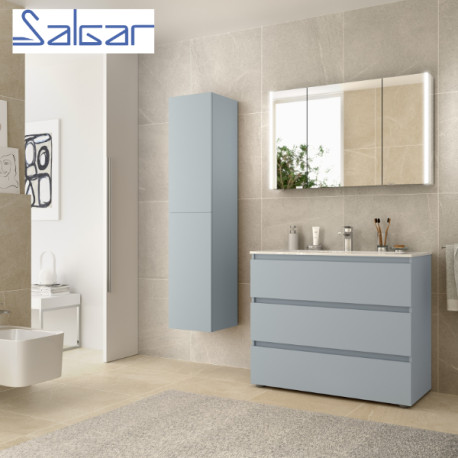Meuble de salle de bains 3 tiroirs SPIRIT 1000 Blue Fog - SALGAR 103491