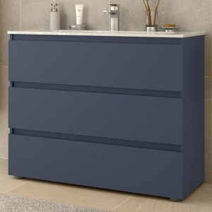 Meuble de salle de bains 3 tiroirs SPIRIT 1000 NIGHT BLUE - SALGAR 103496