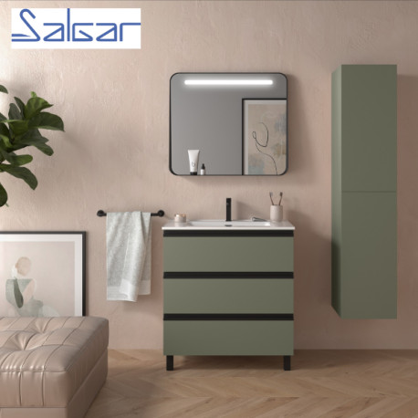 Meuble de salle de bains 3 tiroirs SPIRIT 800 GREEN FOREST - SALGAR 103504