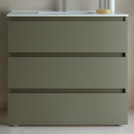 Meuble de salle de bains 3 tiroirs SPIRIT 900 GREEN FOREST - SALGAR 103505