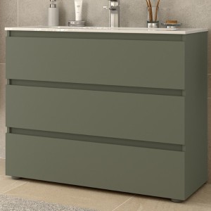 Meuble de salle de bains 3 tiroirs SPIRIT 1000 GREEN FOREST - SALGAR 103506