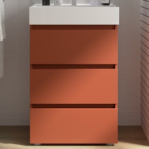 Meuble de salle de bains 3 tiroirs SPIRIT 700 TERRACOTA - SALGAR 103508