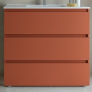 Meuble de salle de bains 3 tiroirs SPIRIT 900 TERRACOTA - SALGAR 103510