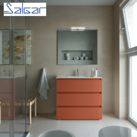 Meuble de salle de bains 3 tiroirs SPIRIT 900 TERRACOTA - SALGAR 103510