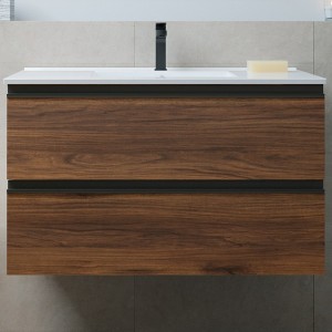 Meuble de salle de bains 2 tiroirs SPIRIT 900 NOYER MAYA - SALGAR 102851