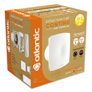 Extracteur continue d'air Curv Confort 100 PIR - ATLANTIC 123236