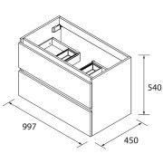 Meuble de salle de bains 2 tiroirs SPIRIT 1000 MACCHIATO - SALGAR 103450