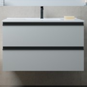 Meuble de salle de bains 2 tiroirs SPIRIT 900 Blue Fog - SALGAR 103455