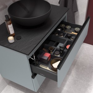 Meuble de salle de bains 2 tiroirs SPIRIT 900 Blue Fog - SALGAR 103455