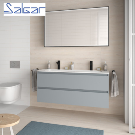 Meuble de salle de bains 2 tiroirs SPIRIT 1200 Blue Fog - SALGAR 103457