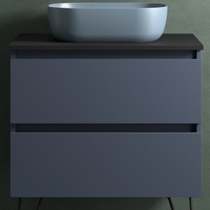 Meuble de salle de bains 2 tiroirs SPIRIT 700 NIGHT BLUE - SALGAR 103459