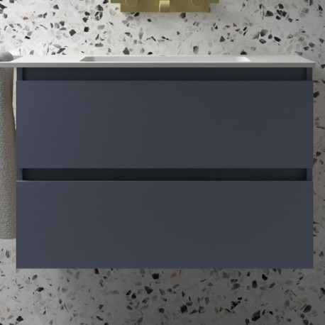 Meuble de salle de bains 2 tiroirs SPIRIT 800 NIGHT BLUE - SALGAR 103460