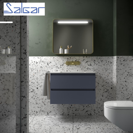 Meuble de salle de bains 2 tiroirs SPIRIT 800 NIGHT BLUE - SALGAR 103460