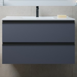 Meuble de salle de bains 2 tiroirs SPIRIT 900 NIGHT BLUE - SALGAR 103461