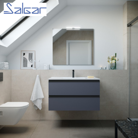 Meuble de salle de bains 2 tiroirs SPIRIT 900 NIGHT BLUE - SALGAR 103461