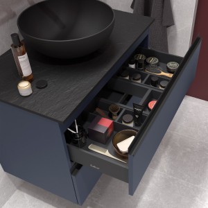 Meuble de salle de bains 2 tiroirs SPIRIT 900 NIGHT BLUE - SALGAR 103461