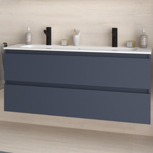 Meuble de salle de bains 2 tiroirs SPIRIT 1200 NIGHT BLUE - SALGAR 103463