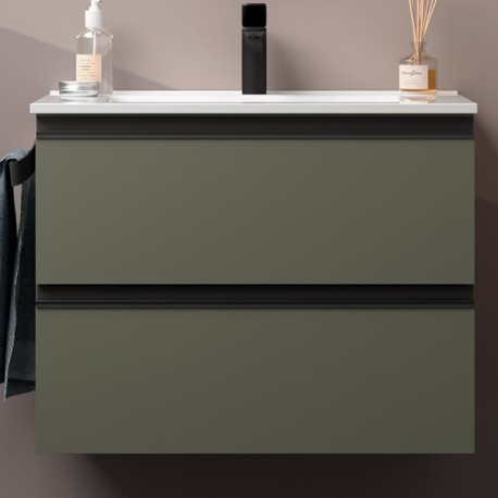 Meuble de salle de bains 2 tiroirs SPIRIT 700 GREEN FOREST - SALGAR 103471