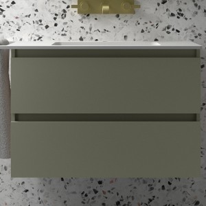Meuble de salle de bains 2 tiroirs SPIRIT 800 GREEN FOREST - SALGAR 103472
