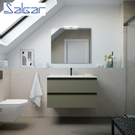 Meuble de salle de bains 2 tiroirs SPIRIT 900 GREEN FOREST - SALGAR 103473