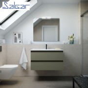 Meuble de salle de bains 2 tiroirs SPIRIT 900 GREEN FOREST - SALGAR 103473