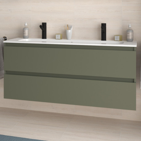 Meuble de salle de bains 2 tiroirs SPIRIT 1200 GREEN FOREST - SALGAR 103475