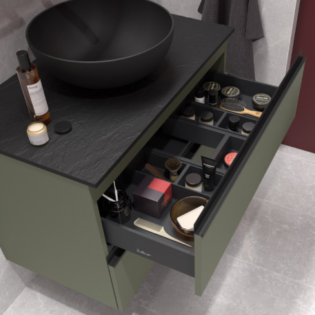 Meuble de salle de bains 2 tiroirs SPIRIT 1200 GREEN FOREST - SALGAR 103475