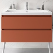 Meuble de salle de bains 2 tiroirs SPIRIT 1000 TERRACOTA - SALGAR 103480