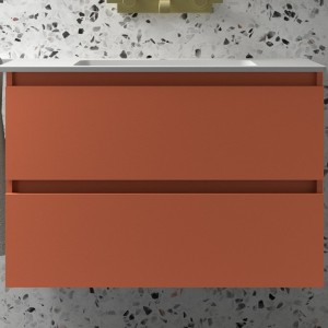 Meuble de salle de bains 2 tiroirs SPIRIT  800 TERRACOTA - SALGAR 103478