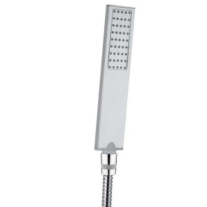 Ensemble encastré avec support orientable, douchette et flexible FLAT-ONE Chromé - BOSSINI C13011C030