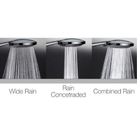 Douchette ronde 3 jets MIXA Chromé - Bossini B01169030