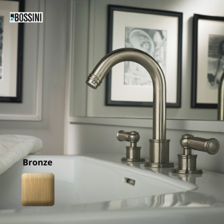 Kit robinet mélangeur avec bec orientable et bonde LIBERTY LINE bronze - BOSSINI Z001302094