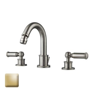 Mélangeur de bidet 3 trous avec bec mobile et vidage LIBERTY LINE or - BOSSINI Z001402021