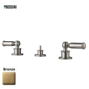 Ensemble mélangeur 3 pièces pour bidet avec vidage 1"1/4 LIBERTY LINE bronze - BOSSINI Z001403022