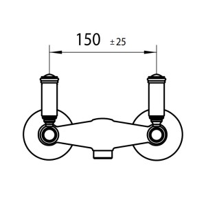 Mélangeur de douche mural 1/2" LIBERTY LINE nickel satiné - BOSSINI Z001101094