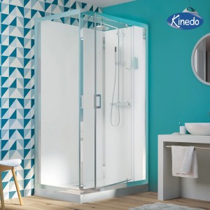 Cabine à porte pivotante receveur haut 120X80 Eden rectangulaire - KINEDO CA8270