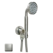 Ensemble sortie murale avec support orientable, flexible 150, douchette Liberty-Gom Nickel satiné - Bossini C17001C094