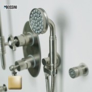 Ensemble sortie murale avec support orientable, flexible 150, douchette Liberty-Gom Or - Bossini C17001C021