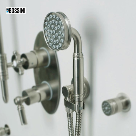 Ensemble sortie murale avec support orientable, flexible 150, douchette Liberty-Gom Chromé - Bossini C17001C030