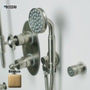 Ensemble sortie murale avec support orientable, flexible 150, douchette Liberty-Gom Bronze - Bossini C17001C022